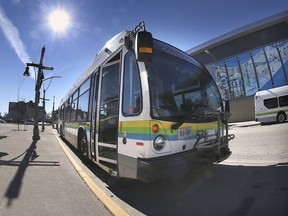 A Transit Windsor bus is shown in downtown Windsor on March 2, 2021.