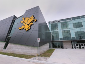 The Zekelman Centre of Business and Information Technology at St. Clair College was officially opened on Wednesday, July 27, 2022. The exterior of the centre is shown.