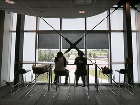 The Zekelman Centre of Business and Information Technology at St. Clair College was officially opened on Wednesday, July 27, 2022. A section of the centre is shown.