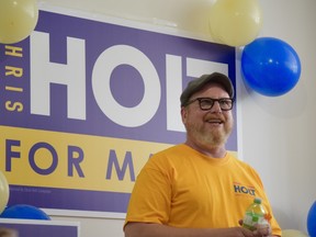 'Let's do this.'  Mayoral candidate Chris Holt opened his campaign office in Old Sandwich on Saturday, August 6, 2022.