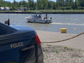 A huge air and water search effort was launched after a boater failed to return to shore in Port Burwell. Photo taken on Wednesday Aug. 10, 2022. (Heather Rivers/The London Free Press)