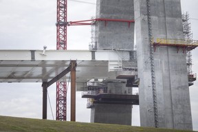 Gordie Howe bridge project struggles to finish on time Giant girders that will eventually make up the ramp section of the Gordie Howe International Bridge will be on display on Thursday.