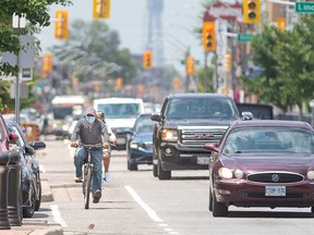 Cyclists navigate Windsor's Walkerville area in this June 2022 file photo.