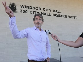 Matt Marchand is shown at Windsor City Hall on Wednesday, August 10, 2022 after filing his paperwork to run for councillor in Ward 4.