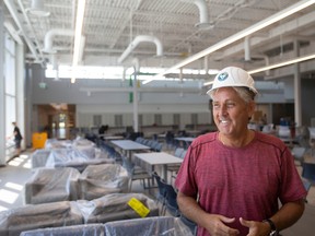 Todd Awender, superintendent of education - school development and design, is pictured in what will be the North Star High School's cafeteria as work continues on readying the school to open, on Wednesday, August 24, 2022.