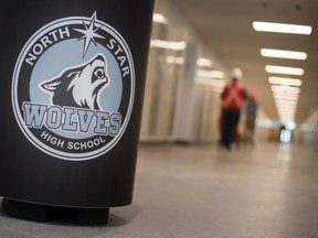 The North Star High School logo is seen on Wednesday, August 24, 2022.