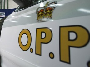 Ontario Provincial Police vehicle insignia.