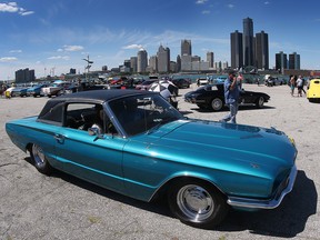 Participants in the Ouellette Car Cruise are shown at the Riverfront Plaza in Windsor on Friday, August 12, 2022.