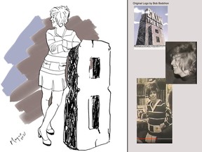 A conceptual drawing and reference photos for a sculpture of Windsor radio legend Rosalie Trombley by local artist Donna Mayne are shown.