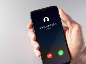 A stock image illustrating an unknown caller.