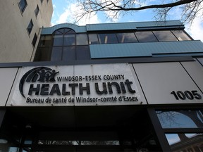 The exterior of the Windsor-Essex County Health Unit is shown Dec. 2, 2021.
