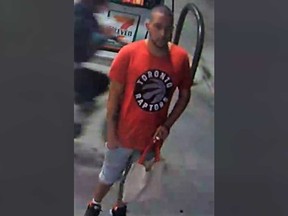 A surveillance camera image of the suspect in an assault that occurred in Windsor the night of Sept. 15, 2022.