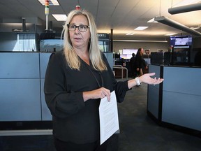 Laura Smith, director of the Emergency 911 Centre in Windsor Police Service headquarters. Photographed Sept. 13, 2022.