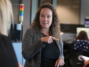 Laura Sbrocca, supervisor of the Emergency 911 Center at Windsor Police Headquarters.  Taken September 13, 2022.