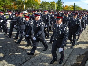 Funeral for Toronto Police Const. Andrew Hong at the Toronto Congress Centre on Wednesday, Sept. 21, 2022. Hong, 48, was killed in the line of duty on Sept. 12, 2022.
