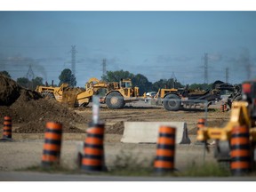 Work continues on the development of the NextStar Energy Inc. battery plant off Banwell Road, on Wednesday, Sept. 7, 2022.