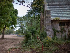 Land is seen cleared for development next to historic buildings from the former Boblo Amusement Park on the southern half of Bois Blanc on Saturday, Sept. 24, 2022.