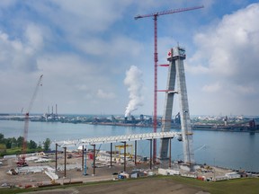 Plans are underway to connect the Ontario and Michigan trail systems via the new Gordie Howe International Bridge, pictured August 5, 2022.