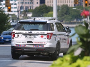 A Windsor Police Service officer is shown in downtown Windsor on Wednesday, September 14, 2022.