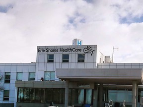 The exterior of Erie Shores HealthCare in Leamington is shown in this 2022 file photo.