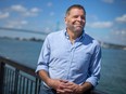 Local writer Andre Narbonne, pictured at the Windsor waterfront on Wednesday, Sept. 7, 2022, has been long listed for the Scotiabank Giller Prize.