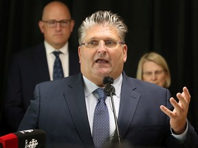 Windsor Regional Hospital Chief Executive Officer David Musyj speaks during a press conference on Tuesday, September 27, 2022 at the WFCU Centre in Windsor.
