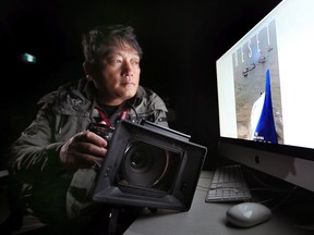 University of Windsor film professor Min Bae is shown at the Alan Wildeman Centre for the Arts on Tuesday, September 27, 2022. Bae is earning recognition for his latest documentary: An exploration of the reaction to the 2014 Sewol ferry sinking that resulted in the deaths of 299 people.