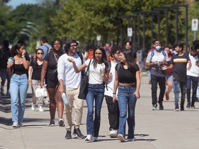 University of Windsor students are shown on campus on Thursday, September 8, 2022.