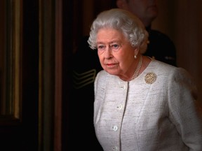 Queen Elizabeth II is seen in Buckingham Palace in London, Nov. 4, 2015.