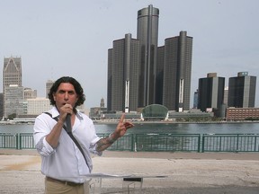 Windsor Ward 3 council candidate Renaldo Agostino speaks during a press conference near the Windsor's Riverfront Festival Plaza on Tuesday September 20, 2022.