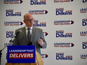 Windsor mayoral candidate Drew Dilkens pictured at his re-election campaign headquarters on Wednesday, Oct. 19, 2022.