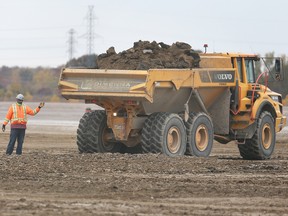 The construction site of the NextStar Energy Inc. battery plant in Windsor is shown on Thursday, October 20, 2022.