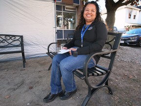 Rukshini Ponniah-Goulin, executive director of the Downtown Mission in Windsor is shown on Thursday, October 27, 2022 in front of the organization’s Ouellette Avenue location. She was hosting a 50th Anniversary 24-hour Bench Talks Event to celebrate the Mission’s 50th anniversary.