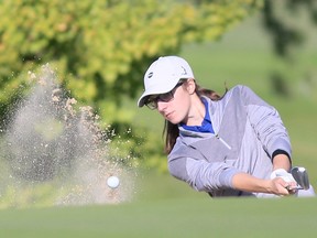 St. Anne'sEmily Young chips onto the 18th green at Willow Ridge Golf and Country Club in Blenheim during the SWOSSAA golf championships. Mark Malone/Chatham Daily News/Postmedia Network