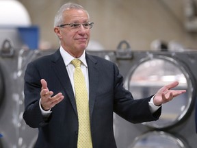 Victor Fedeli, Ontario Minister of Economic Development, Job Creation and Trade speaks at a press conference on Wednesday, October 19, 2022 at MC3 Manufacturing in Kingsville.