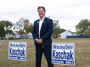 Ward 8 incumbent councillor Gary Kaschak shared his re-election platform at Kinsmen Norman Road Park on Thursday, Oct. 13, 2022.