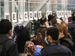 Afghan refugees arrive in Vancouver in February.