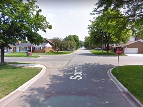 The intersection of Kildare Road and Somme Avenue in Windsor's South Walkerville area is shown in this Google Maps image.
