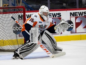 The Windsor Spitfires' acquired goalie Ian Michelone from the Flint Firebirds on Tuesday. 
Photo by Natalie Shaver/OHL Images