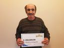 Kingsville's Olindo Mastronardi has a prize check for $250,000 earned playing Instant Crossword.