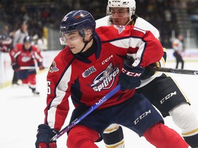 Windsor Spitfires' centre Jacob Maillet won a pair of Western Conference categories in the annual OHL Coaches Poll. Mark Malone/Chatham Daily News/Postmedia Network