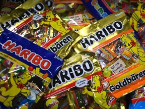 A view shows sweets at a Haribo outlet ahead of the Centenary of the German sweets maker in Solingen, western Germany on December 11, 2020. (Photo by INA FASSBENDER/AFP via Getty Images)