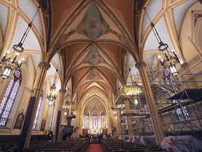 The interior of the Assumption Church in Windsor is shown on Wednesday, November 30, 2022.