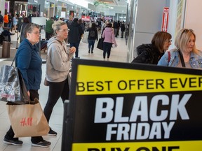 Deals! Deals! Deals! Shoppers search out Black Friday deals at Windsor's Devonshire Mall, on Friday, Nov. 25, 2022.