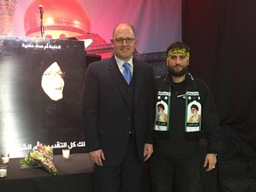 Windsor Mayor Drew Dilkens is seen in a photo posted to the twitter account of Firas Al Najim.