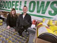 Jennifer Wells, president of the Windsor Goodfellows is shown with local filmmaker Sasha Appler at the downtown location on Tuesday, November 8, 2022. Appler produced a documentary on the local organization.