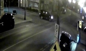These are photos of the dark-coloured suspect vehicle we are seeking related to the fatal hit-and-run collision over the weekend.
