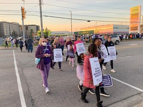 sex drugs Windsor-Essex education workers represented by CUPE demonstrate at Tecumseh Road East and Rivard Avenue on the morning of Nov. 4, 2022.