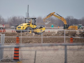 On Friday 11 November 2022, work continues at the future battery factory site on Banwell Road.