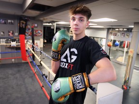 Jayden Trudell, shown at the Border City Boxing Club, is one of three area boxers headed to the Elite National Championships along with Hunter Lee and Roz Canty.

 in Windsor on Monday, November 14, 2022.
